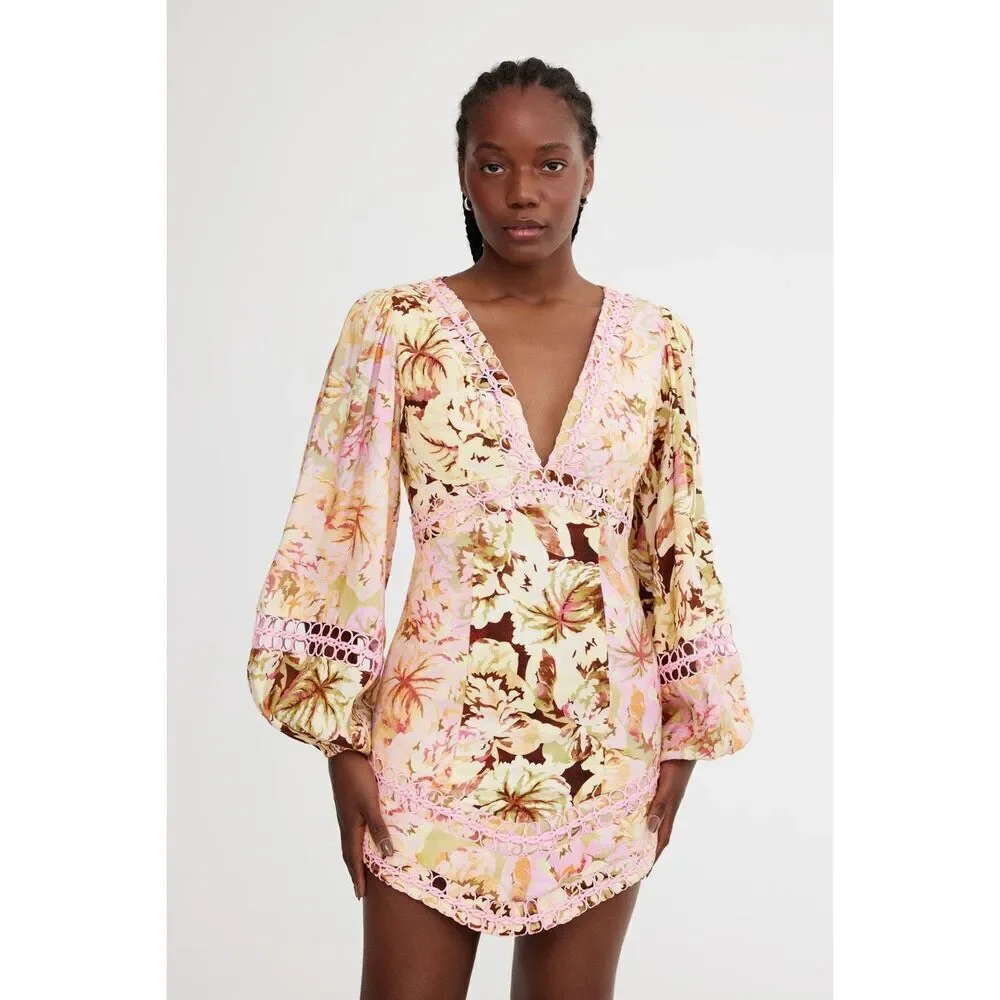 Significant Other Nicole Mini Dress in Jungle Mix Wedding Guest Sz 4 NWT$392 - Picture 1 of 9